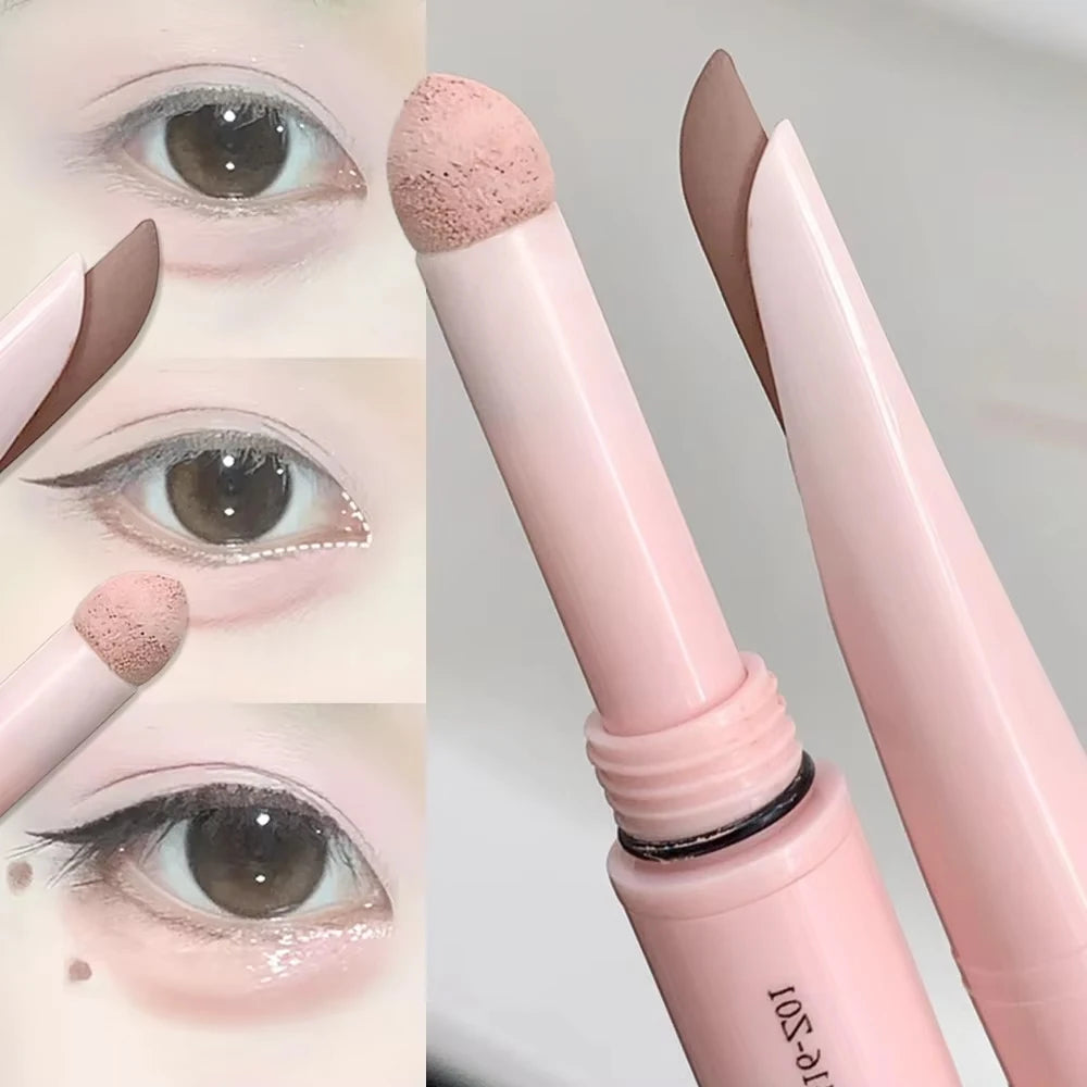 2 In 1 Matte Aegyosal Pen Glitter Brightening Highlight & Shadow Stick Double-end Eye Makeup Lying Silkworm Eyeliner Gel Pencil