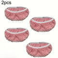 2pcs Dry Sweeping Cloth Chenille Mop Cloth Cover Set Swiffer Reusable Pads Dry Sweeping Machine Washable Refill Pads for Home