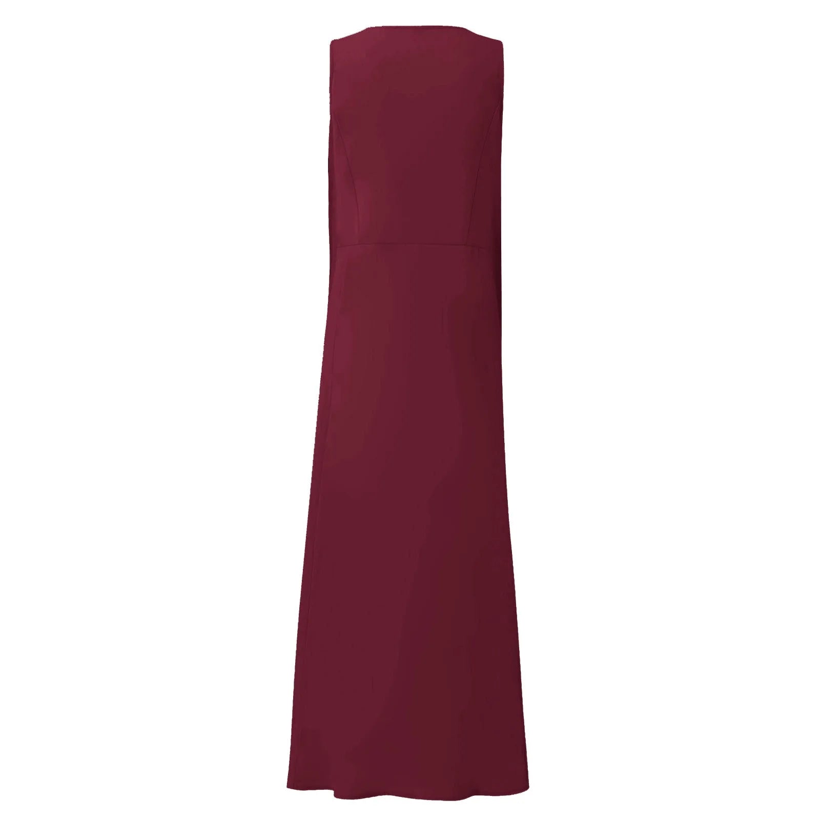 Women Cotton linen dress Fashion Simple beach dresses Solid Color Sleeveless Long skirt With pocket vestidos veranos moda 2024