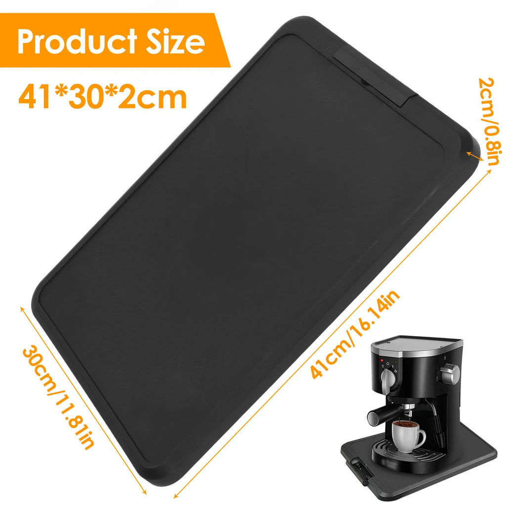 Bandeja deslizante para electrodomésticos de cocina con ruedas lisas de 16.14×11.81×0.8 pulgadas, bandeja rodante resistente antideslizante para electrodomésticos debajo del gabinete