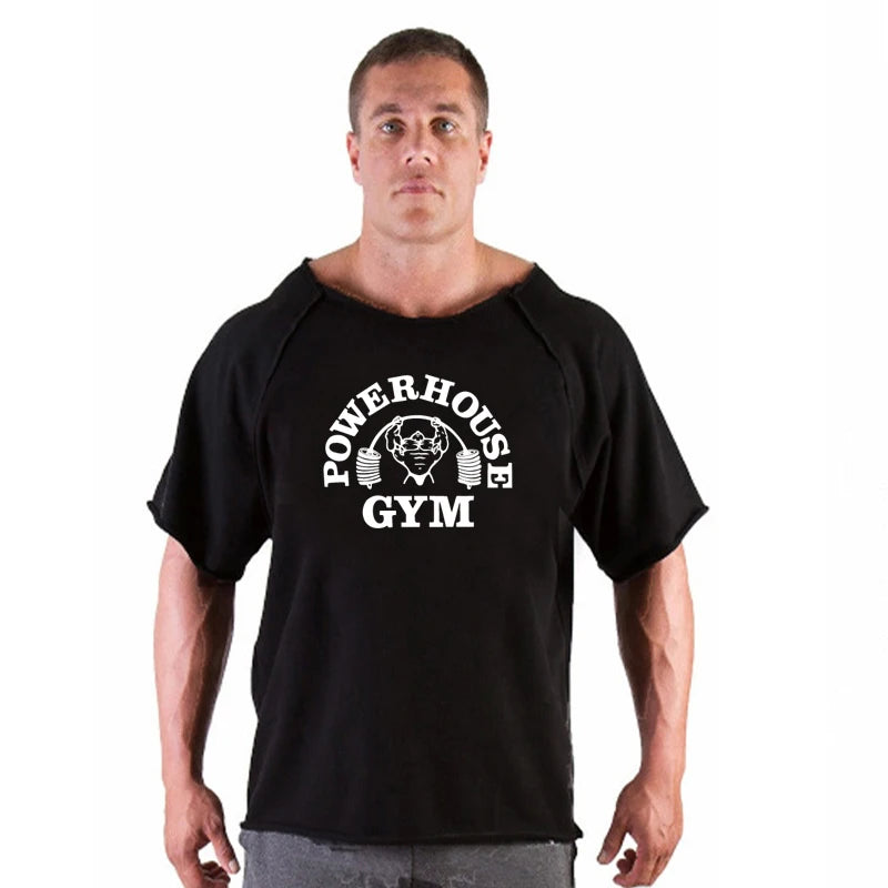 Men'S Clothing Gym Fitness Clothes T-Shirt Tops Breathable Vintage Graphic Shirts Oversized New Short Sleeve Top Cotton Tshirt