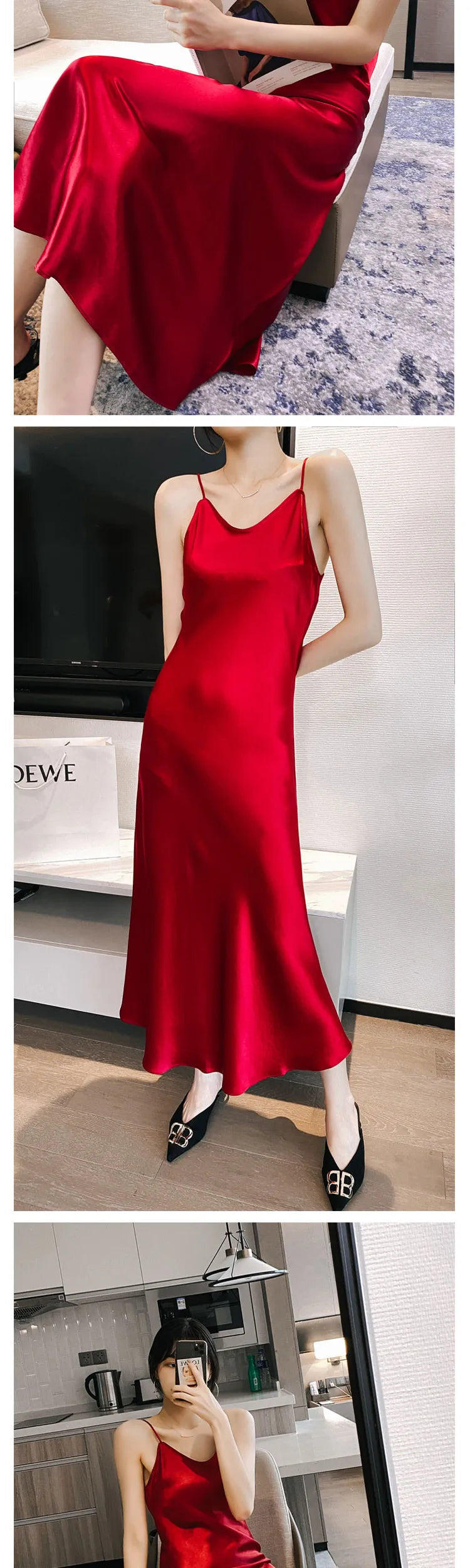 2026 fashion Sexy Satin Long Dress Summer Lady Acetate satin Party Dress High Waist Slim Female Retro Dress Red Pink robe femme