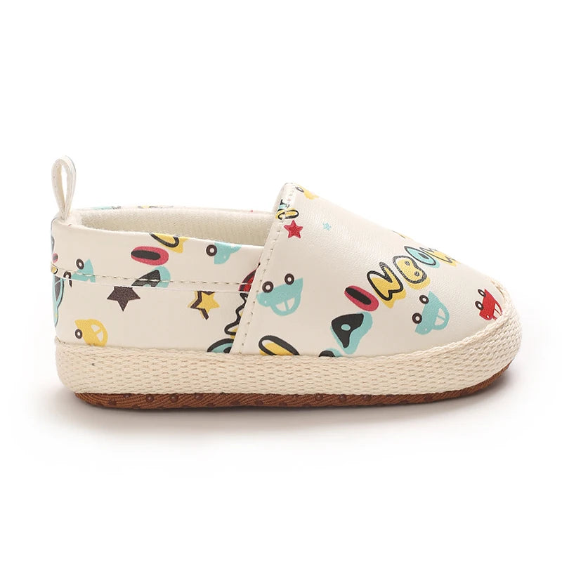 Little Star Baptismal Baby Casual Flat Shoes Spring Autumn Soft Walking Shoes For Infant Toddler 0-18 Months