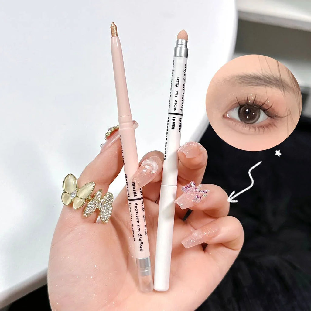 Double-end Lying Silkworm Eyeliner Pencil Diamond Glitter Matte Aegyosal Pen Brightening Cream Eyeshadow Highligher Makeup