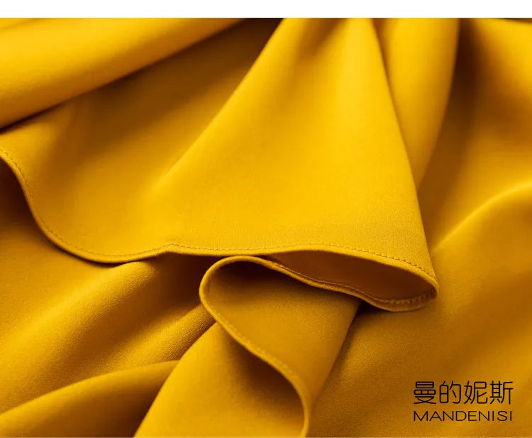 Tcyeek Women Silk Dress 93%Silk 7%Spandex Spaghetti Strap Mid Dresses 2024 Summer New Clothes Blue