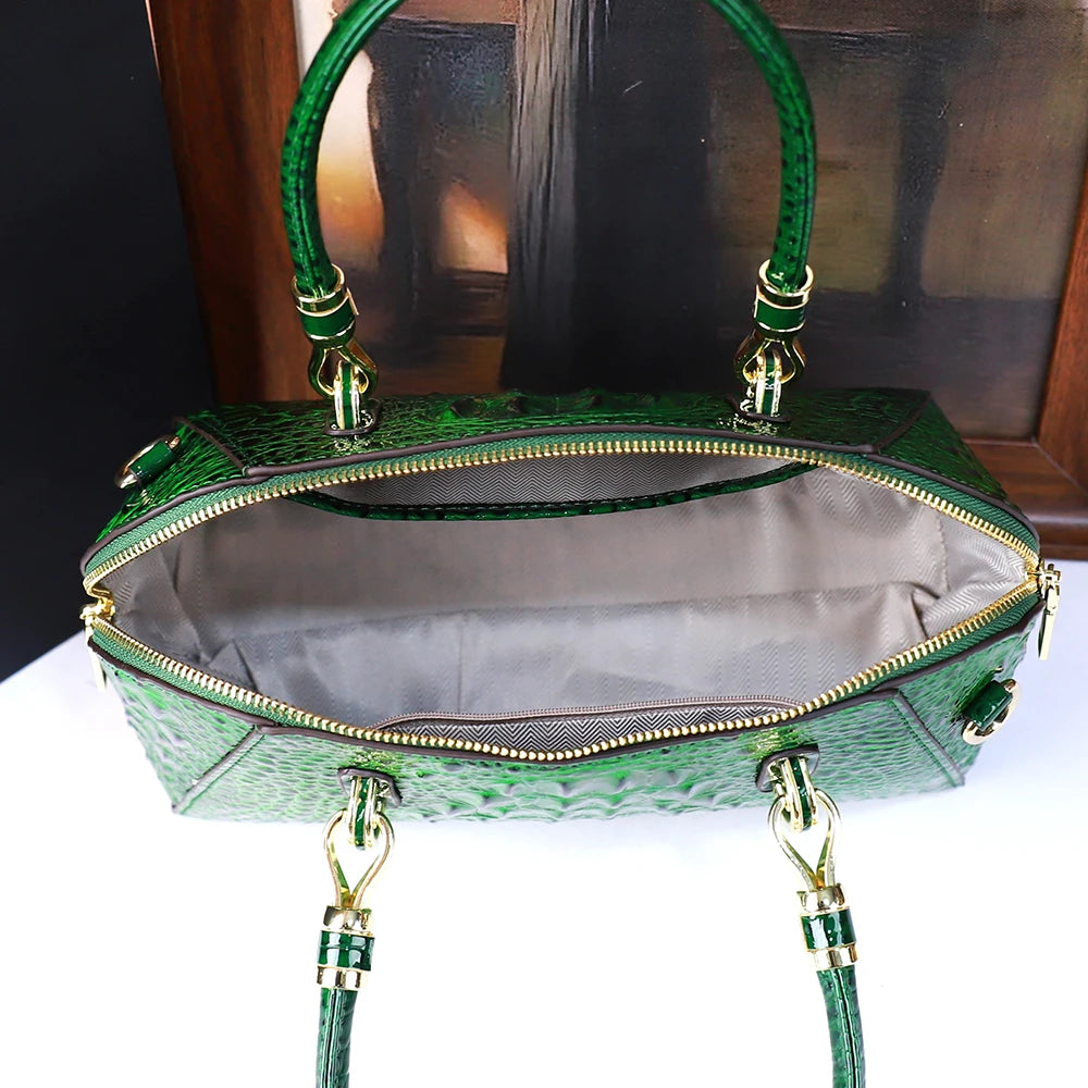 Crocodile Pattern High-End 2025 New Retro Fashion Handbag, Large-Capacity Texture, Single-Shoulder Crossbody Bag, Pillow Bag