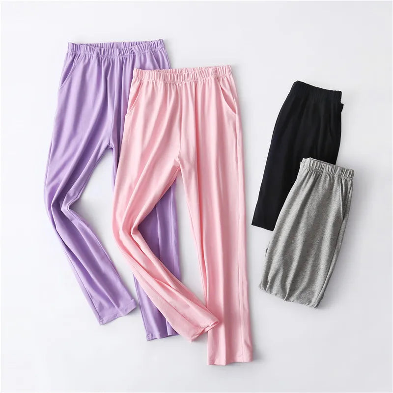 Fdfklak Women's Cotton Sleep Bottoms - Casual Pajama Pants M-3XL