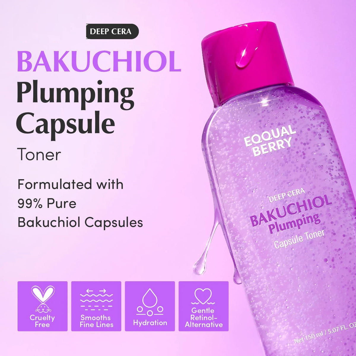 Plumping Capsule Face Toner - 150ml Retinol & Hyaluronic Acid