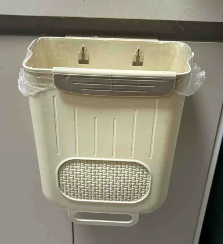Cubo de basura plegable montado en la pared de la cocina, cubo de basura colgante para armario del hogar, cubo de basura colgante clasificado, accesorios de cocina
