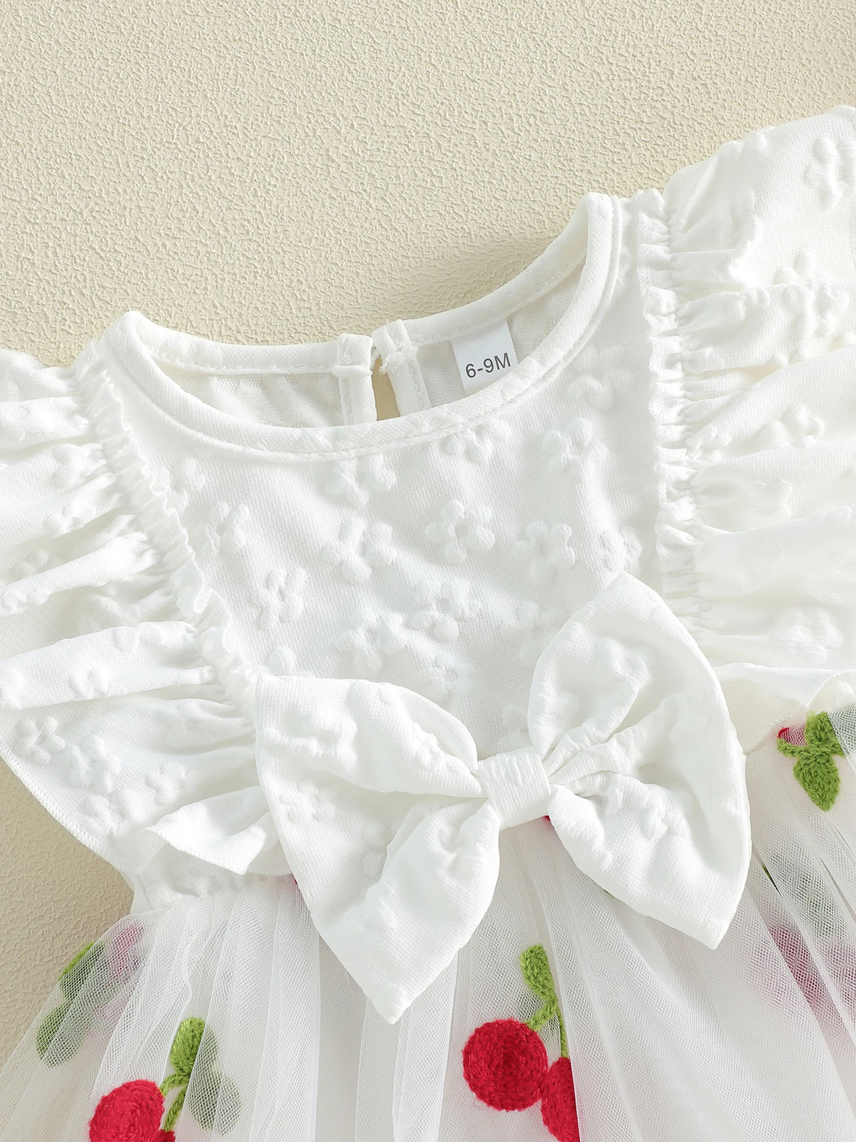 Citgeett Summer Toddler Girls Dress Embroidered Layered Tulle Bowknot Fly Sleeve Casual Dress Clothes