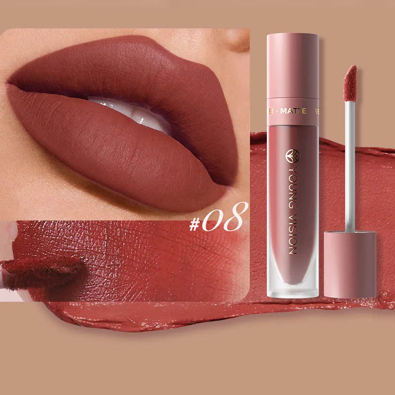 Dunuf 8 Color Matte Velvet Lip Gloss Waterproof Plumping Lipstick For Bold Women