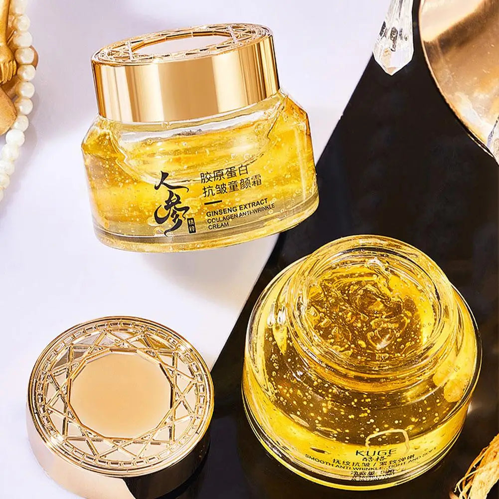 24k Gold Ginseng Face Cream Polypeptide Moisturizing Niacinamide Facial Serum For Skin Care Cream 24k Gold Ginseng Serum
