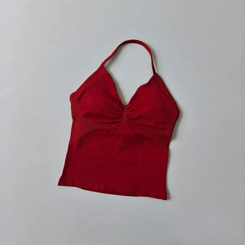 SKINOFSKIN Women's Seamless Yoga Tank Top with Built-in Bra