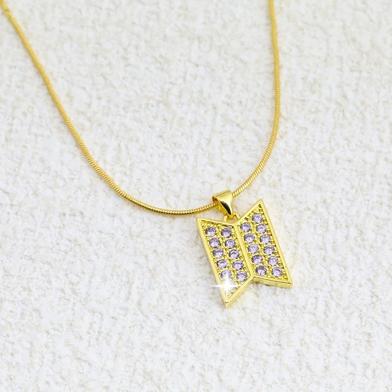 BT21 Collarbone Chain Ami Stick Jewelry Fashion Crown Support Peripheral Collarbone Chain Shoulder Gift
