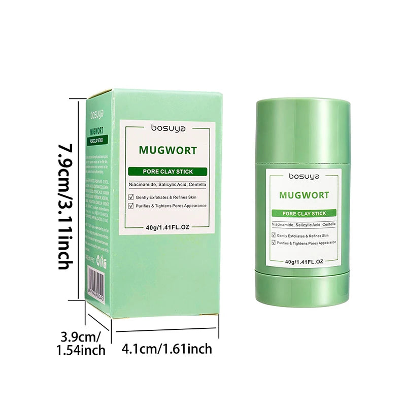 Deep Cleansing Mugwort Volcanic Mud Mask Stick Remove Blackheads Pore Control Oil Balancing Facial Clay Mask Gentle Skin Care