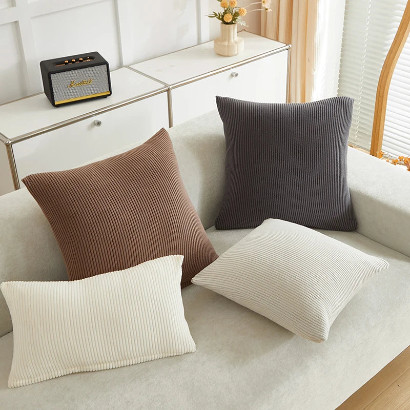Soft Stripted Jacquard Throw Pillow |Home Decor