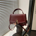 Candy Colored Minimalist Crossbody Shoulder Bag - PU Leather