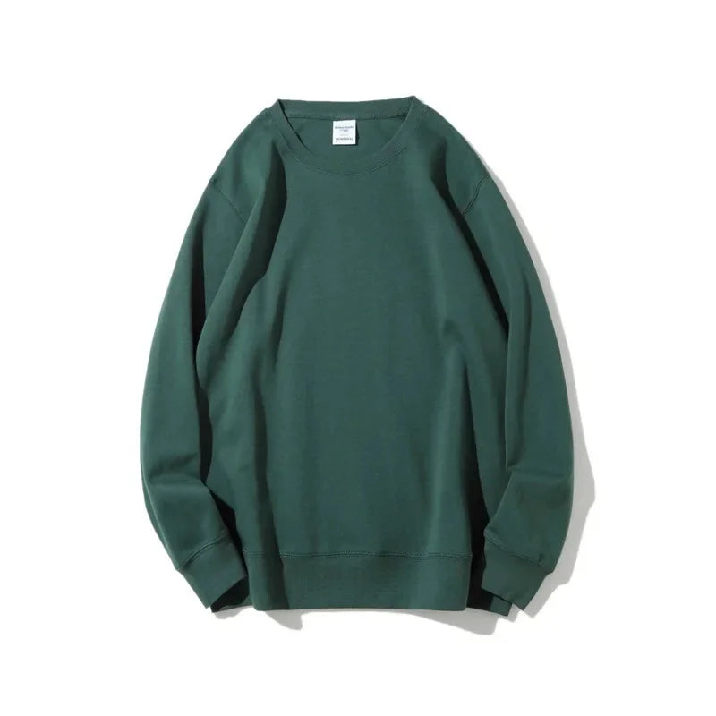 Silver Fox Velvet Pullover Sweatshirt - Loose Fit Long Sleeve Round Neck