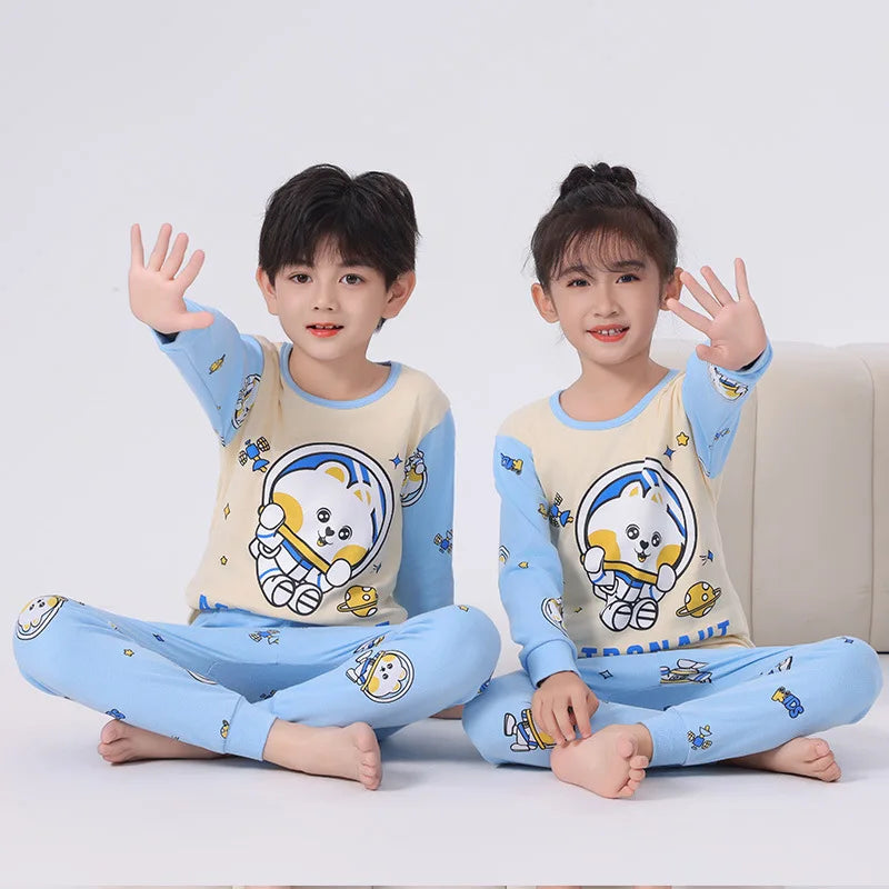Toddler Boys Pajamas Sets for Teenagers 2 to 3 4 5 6 7 8 9 10 11 12 13 14 Years Autumn Winter Cotton Green Dinosaur Kids Pijamas