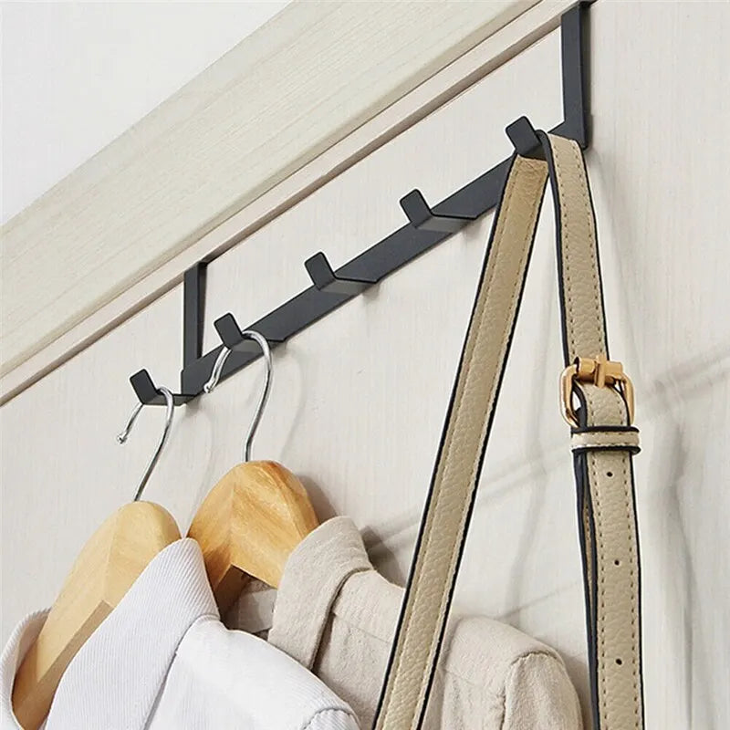 Ganchos para Colgar en la Puerta, 5 Ganchos, Estante Organizador para el Hogar, Baño, Ropa, Abrigos, Sombreros, Toallas, Accesorios de Cocina y Baño