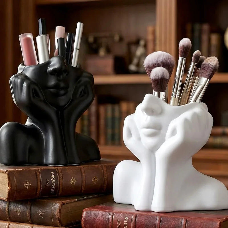 New Face Shape Makeup Brush Holder Human Body Art Styling Office Organizers Multifunctional Makeup Brush Holder Storage Box