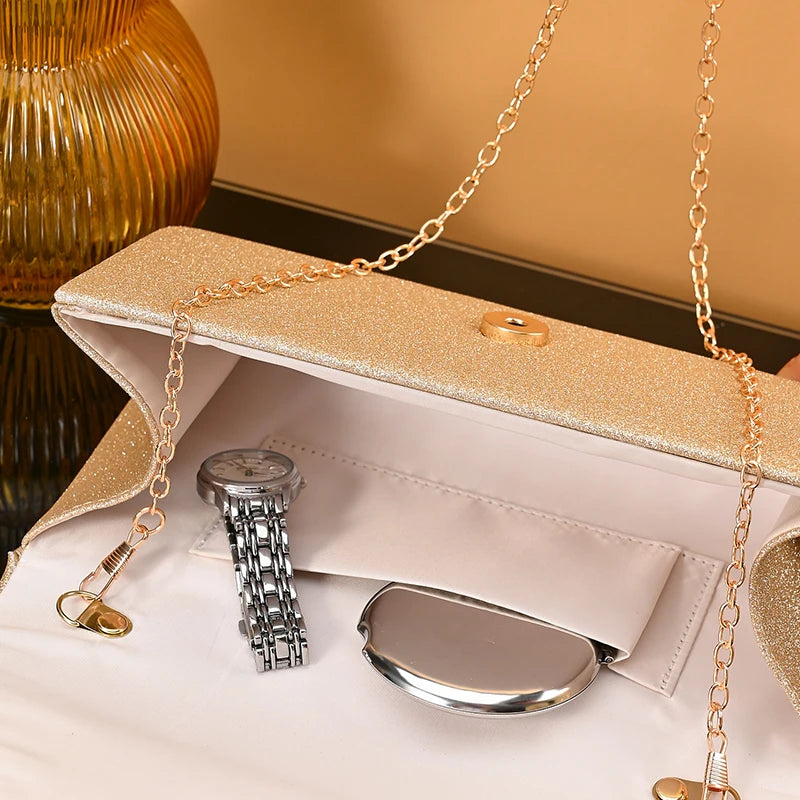 Fashion Elegant Clutch Bag New 2026 Hot Selling Chain Dinner Bag Bride Bridesmaid Lady Handbag Factory Outlet