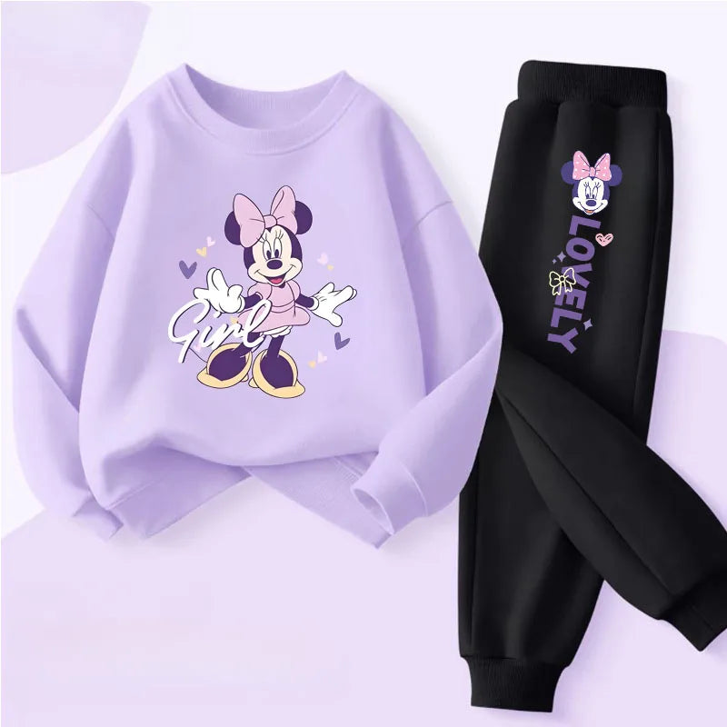 Hot Toys Girls' Cartoon Knit Sweatshirt and Pants Set - 4-6Y