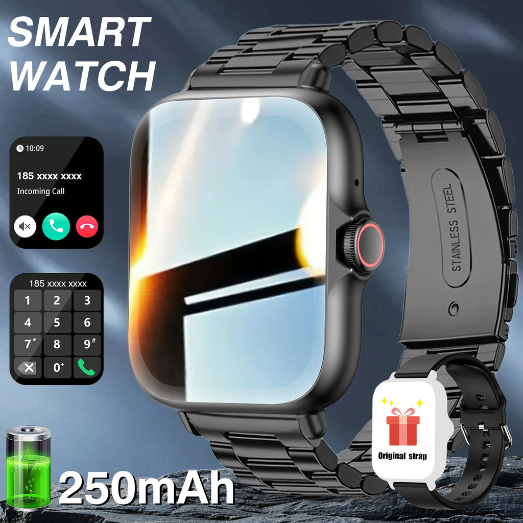 Smart Watch Compatible for iPhone & Android, Wireless Call, HD Touch Screen Fitness Tracker with Pedometer, Step Tracker, Music,Weather Display,Wireless Smartwatch for Men & Women