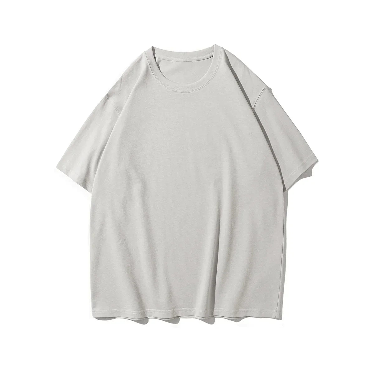 Mens Oversized 9.9oz Cotton Heavyweight Tee Short Sleeve Solid Color Casual For Men