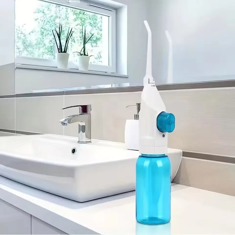 Portable High Pressure Oral Irrigator Household Dental Floss Manual Water Toothpick for Teeth Cleaning