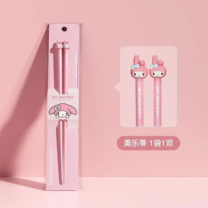 Palillos bonitos de dibujos animados con diseño de animales Kawaii, cubiertos japoneses reutilizables, accesorios de cocina y comedor, regalo para adolescentes al por mayor