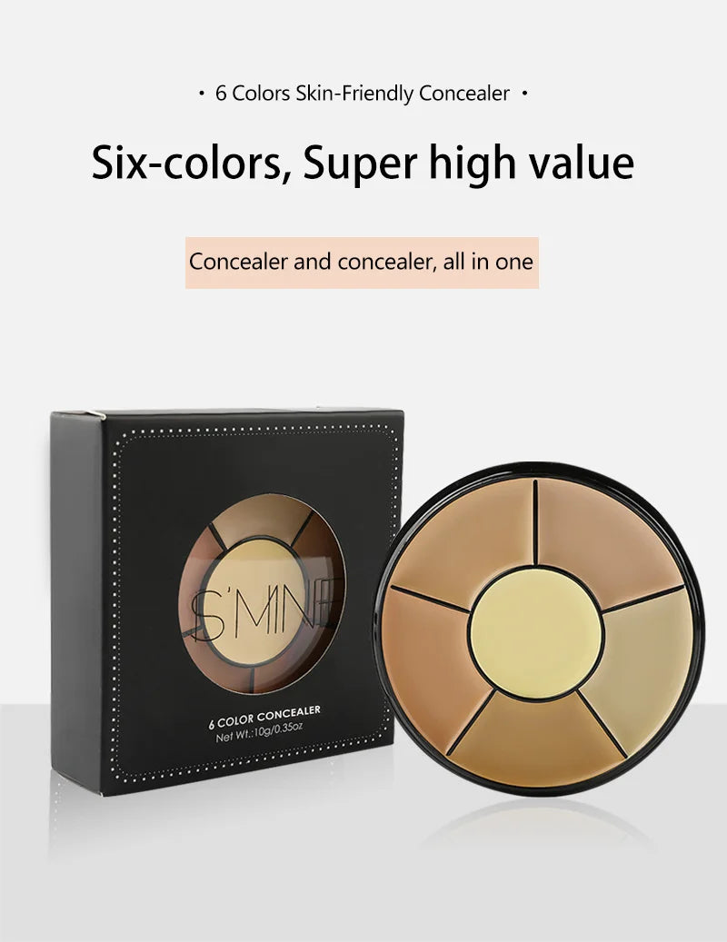 3/6-color Concealer Palette with/No Brush Cream Texture Moisturizer Concealer Modify Enhance Contours Lasting Makeup Waterproof