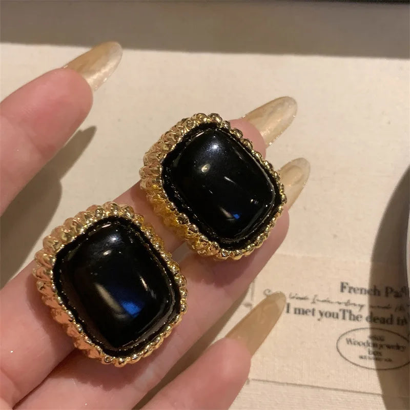 Xialuoke European American Style Design Stud Earringsfor Women'S Men Geometric Chunky Trendy Chunky Jewelry Gifts