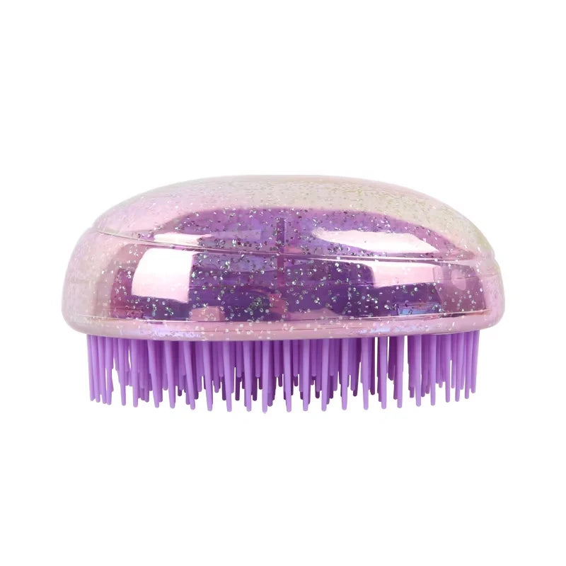 1PCS Portable Egg Shape Detangling Hair Comb Soft Scalp Massage Hairbrush Shining Beauty Styling Tool for Salon