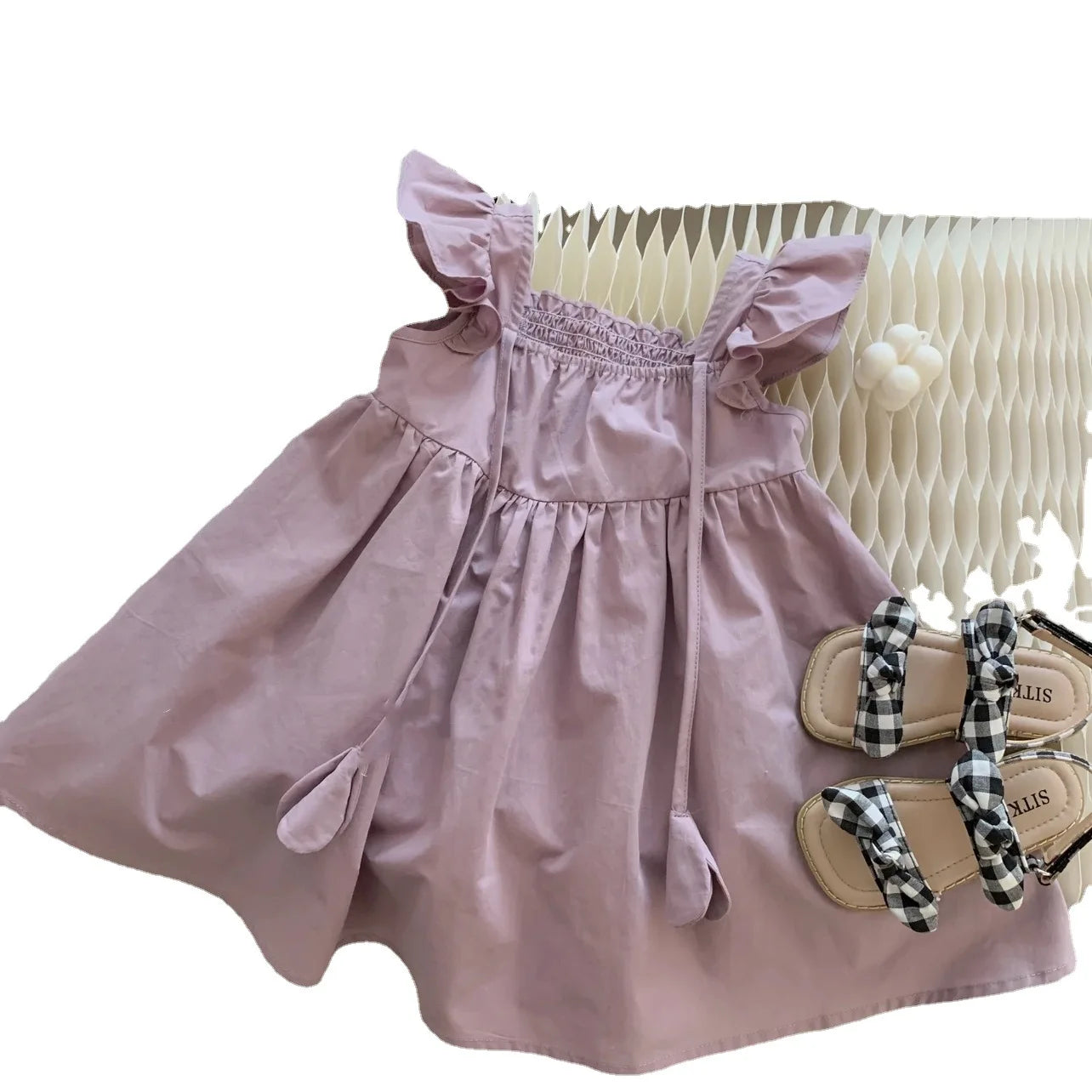 Korean Parent-child Clothing Mother and Daughter Clothing Dress Medium and Small Children Slim Pure Cotton Fashion