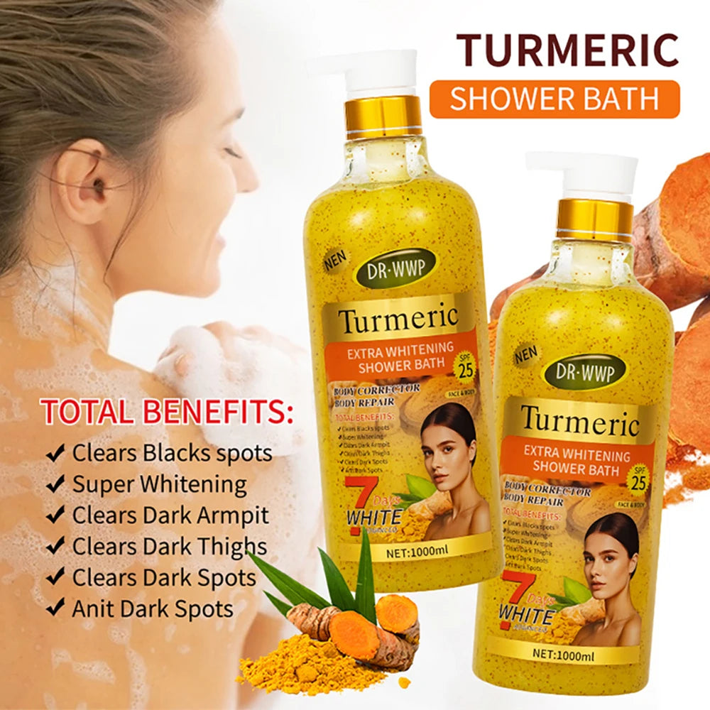 Turmeric Facial Serum Skincare Moisturizing Facial Exfoliating Body Lotion Hydrating Brightening Skin Softening Body Care Scrub