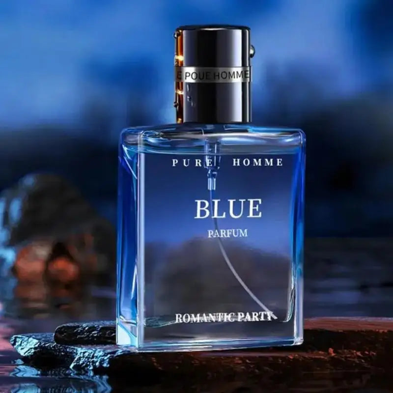 Pure Homme Blue Parfum for Men 30ml Long-lasting Scent Fresh Marine Aquatic Woody Note Cologne Spray Business Male Fragrance