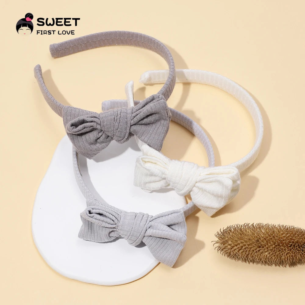 Baby Headband Solid Color Hair Hoop With Soft Atmospheric Bow For Newborns And Toddlers