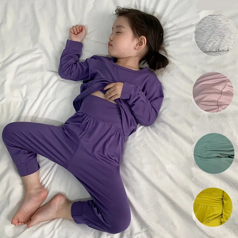 Kids Unisex Cotton Pajama Set - 2-Piece Sleepwear for Ages 1-8 Years