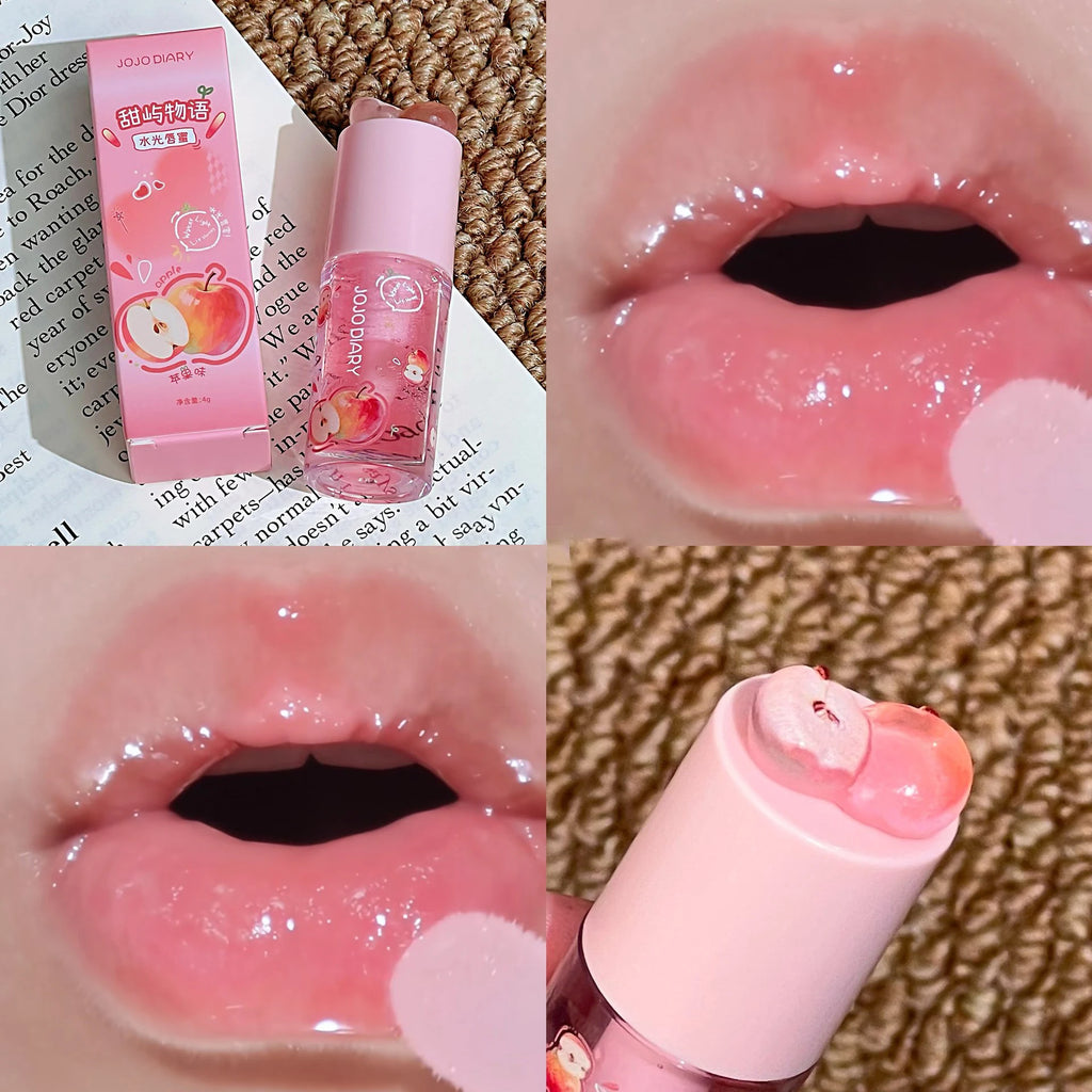 Guava Peach Lip Oil Plump Moisturizing Non-sticky Hydrating Lip Gloss Long-lasting Clear Liquid Lip Balm Make Up Korean Beauty