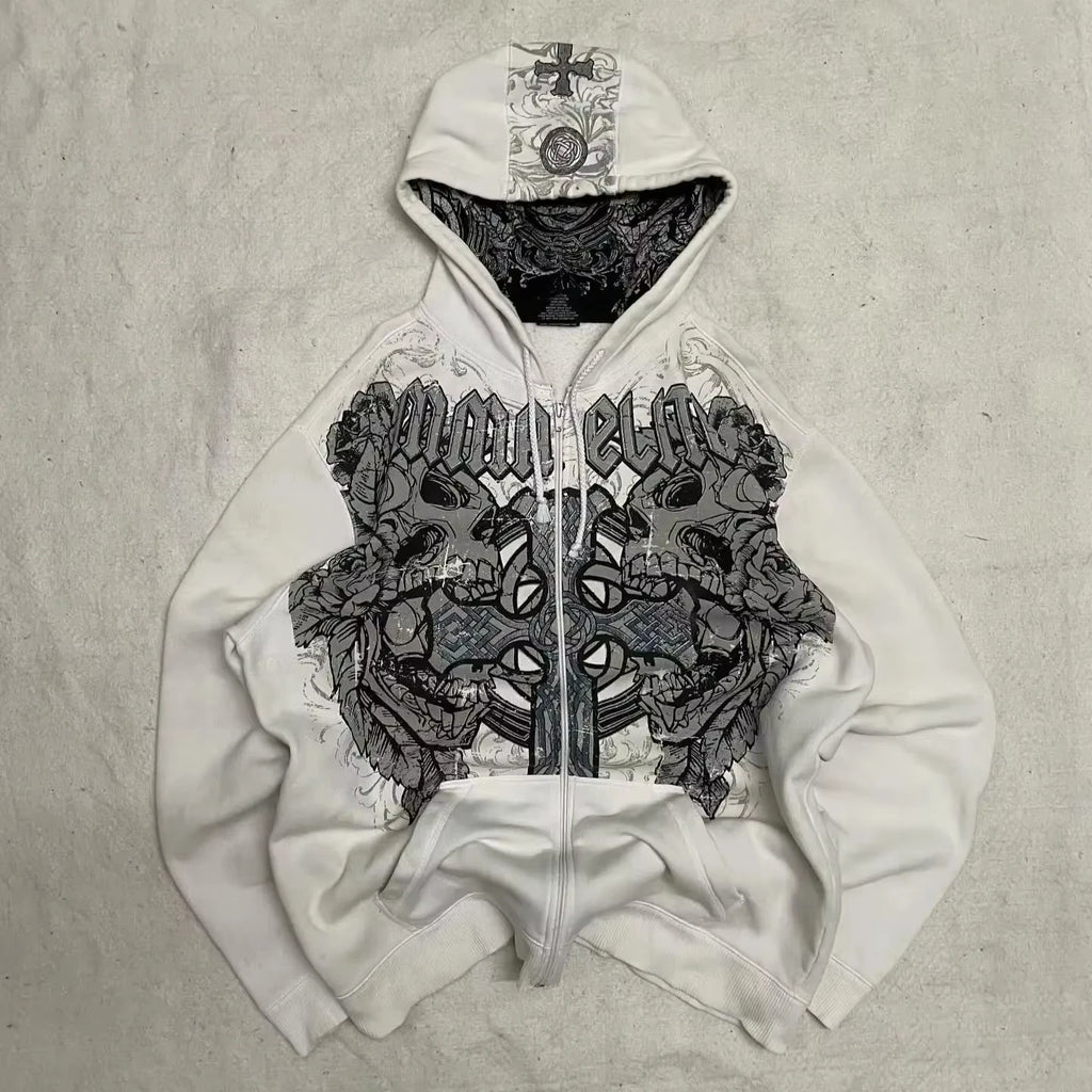 Y2K Retro Hoodie Men Printed Camouflage Pattern Pullover Sweatshirts High Street Hip Hop Streetwear Oversized Unisex Camo Hoodie