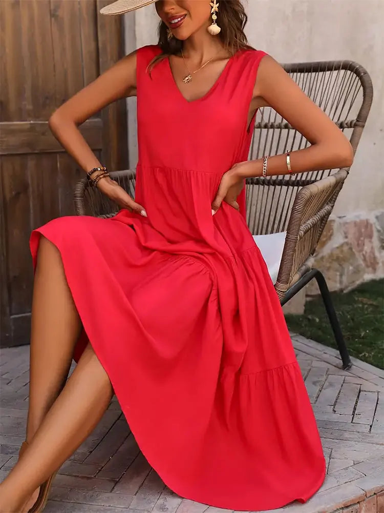 2024 Women Dress Summer Casual Brand Dresses Elegant Yellow Black Dress Femme