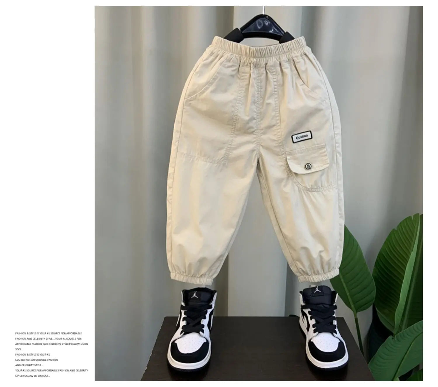 New Spring Autumn Fashion Boys Pants Loose And Comfortable Design Sport Overalls Cargo Trousers For 2-10 Years Old Kids