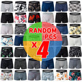 1/4/10 Pieces Men'S Random Fashion Print Sexy Boyshort Europe And The United States Size Comfortable Breathable Underwear Shorts