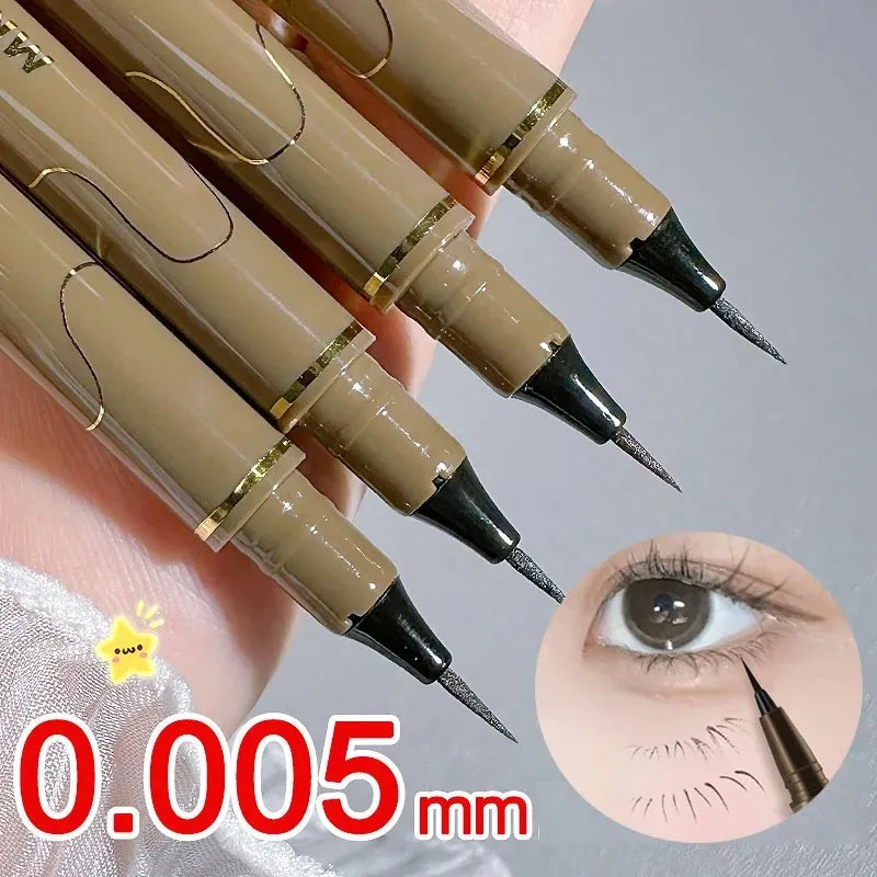 0.005mm Waterproof Liquid Eyeliner Matte Long Lasting Quick Dry Ultra-thin Eyeliner Lower Eyelash Pen Non Smudging Korean Makeup