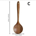 Wooden kitchen utensil cooking set, household spatula spoon set, salad spoon fork, mixing spoon, kitchen baking set