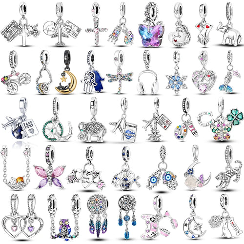 2026 Hot Sale Design 925 Sterling Silver Heart Infinity Charms Bead Original Fit Bracelet Necklace DIY Jewelry for Women