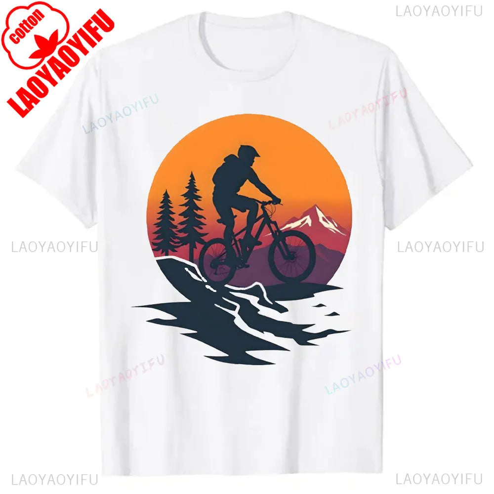Men Clothing Mountain Bike Cycle Male Tshirts Vintage Downhill Mount Mtb Hombre Tops For Men Fashion Print Tee Roupas Masculinas