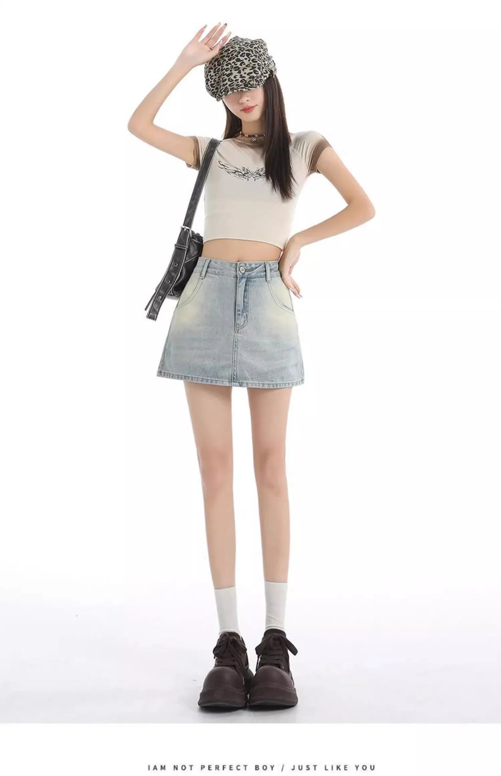 Retro American Washed Slim Fit Denim  Skirt Women Summer Hot Girl High Waist Bodycon Anti Exposure a Line Half Body Skirt