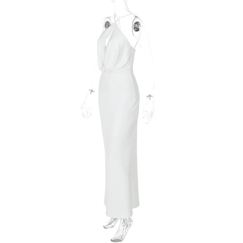 Women's Elegant Sleeveless Backless Maxi Dress